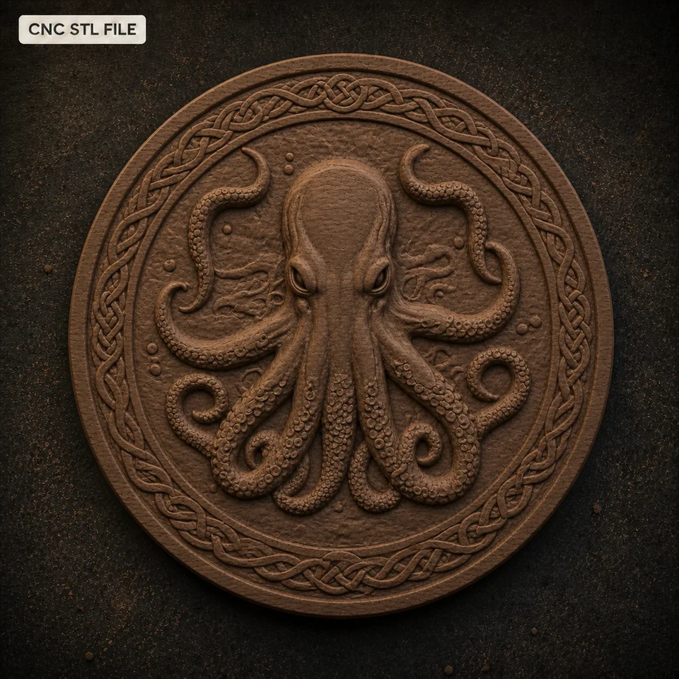 Octopus Medallion CNC